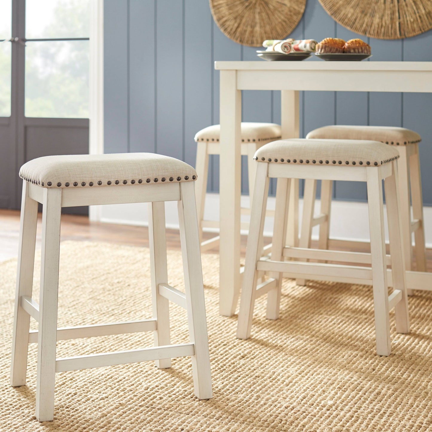 Tobias 24 Stool (Set Of 4), Antique White