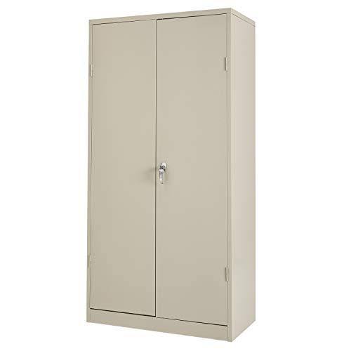 Tall Metal Storage Cabinet Locking Steel Storage Cabinet With 4 Adjustable Shelves 72'H36'W18'D Utility Storage Cabinet With Lock 2 Doors G