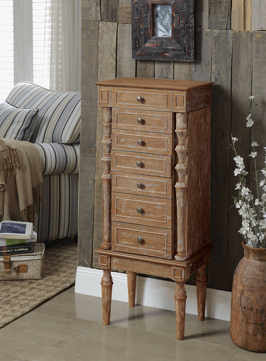 Taline Weathered Oak Jewelry Armoire