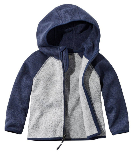 Toddlers' Color Block Full Zip Fleece Sweater - 3t - Bright Navy / Pewter