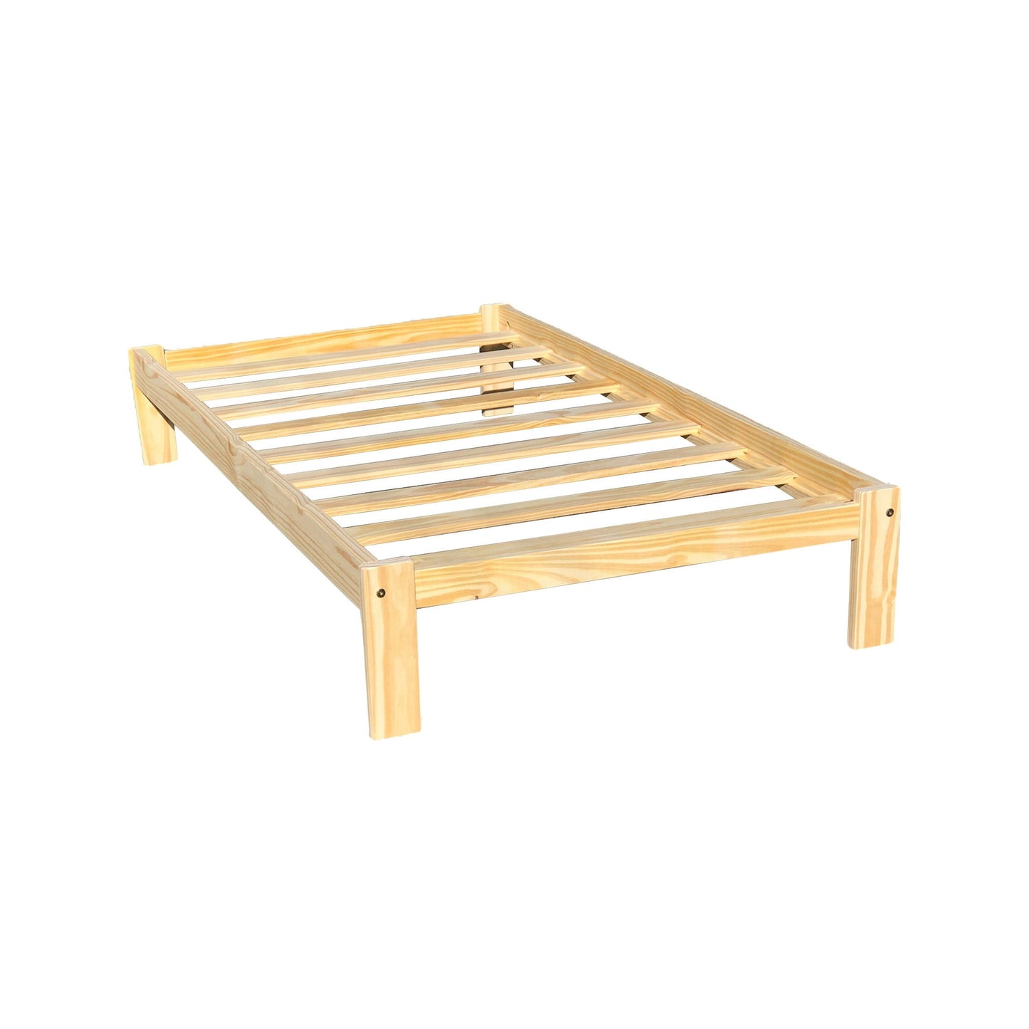 To The World Alaska Wooden Twin Xl Bed Platform Bed Solid Pine Wood Twin Xl Size Bed Unfinished