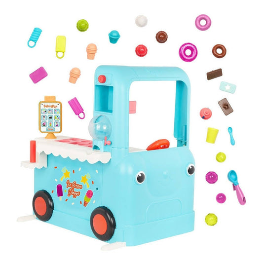 Toys- Ice Cream Shoppe- Pretend Play Ice Cream Toys, Tablet & Accessories Interactive Food Truck For Toddlers, Kids Educational Pretend Play