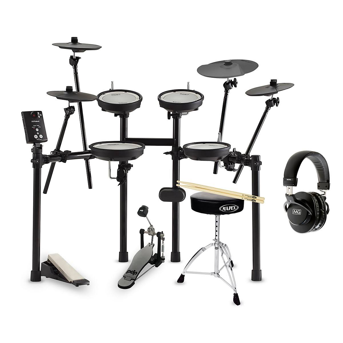 Td-1dmkx V-Drums Set With Additional Larger Ride Cymbal