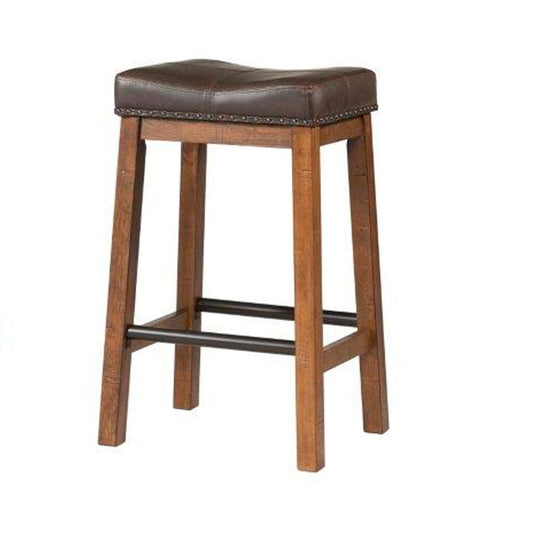 Taos Canyon Brown 24" Backless Bar Stool