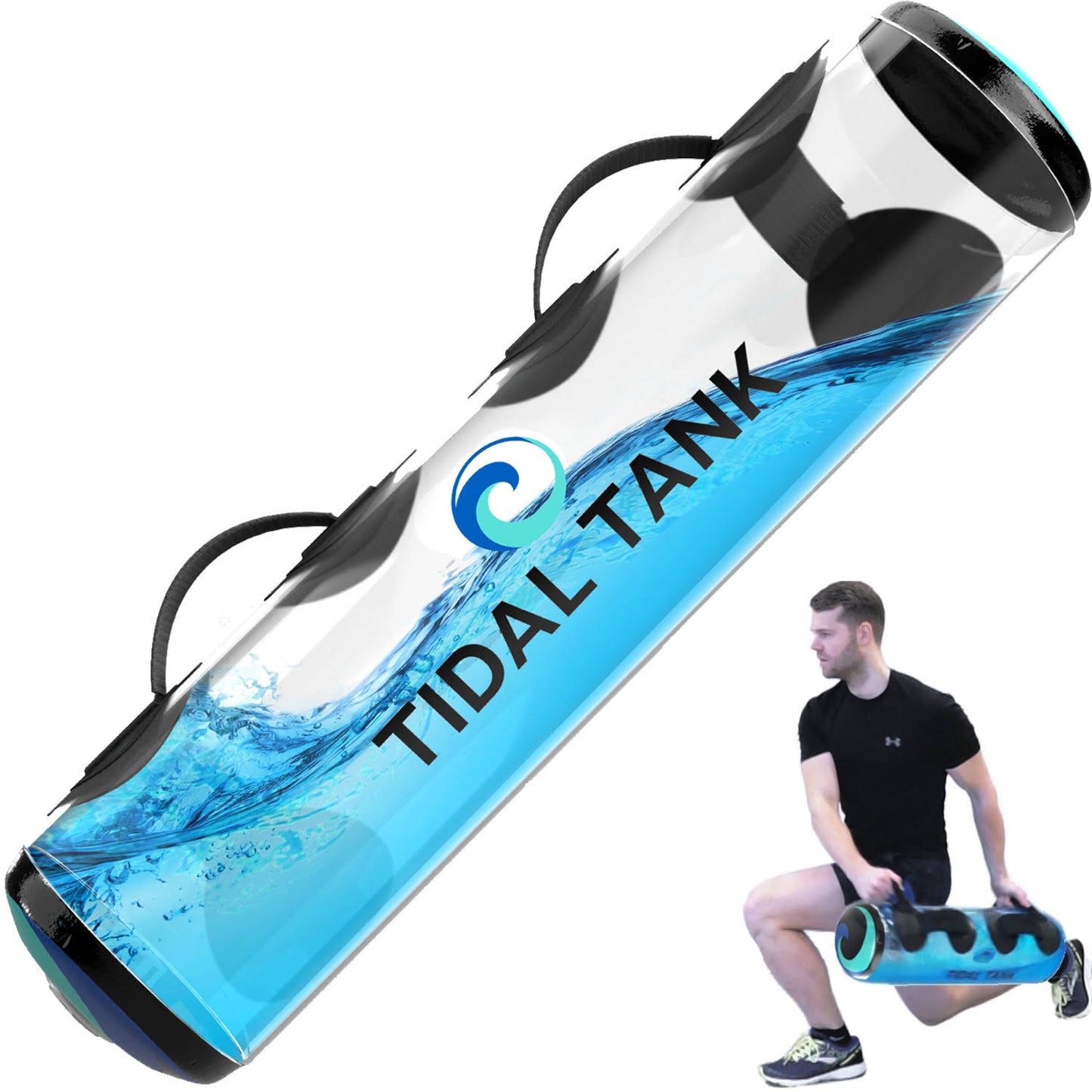 Tank - Original Aqua Bag Incl Free App - Sandbag Alternative - Training Power Bag With Water Weight - Ultimate Core And Balance Workout - Portab