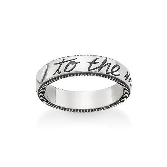 To The Moon And Back Ring, Womens, 4, Sterling Silver