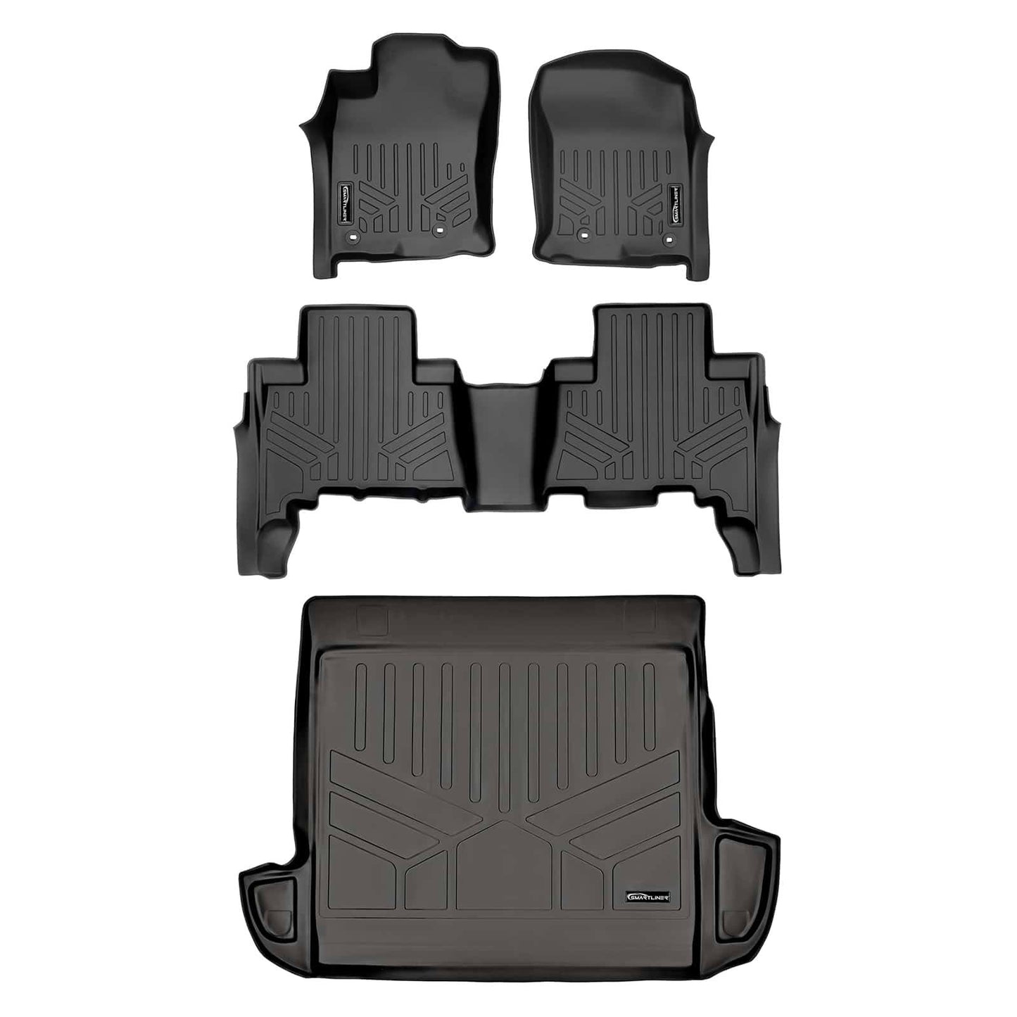 Toyota 4runner 1st & 2nd Row Floor Liners & Cargo Liner - A0120/B0120/D0208