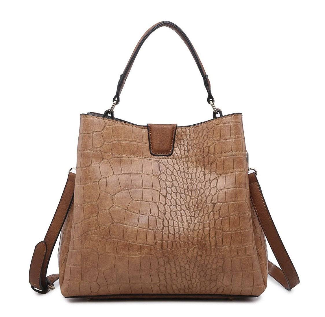 Tati Hobo Satchel - Plaid Coffee Brown