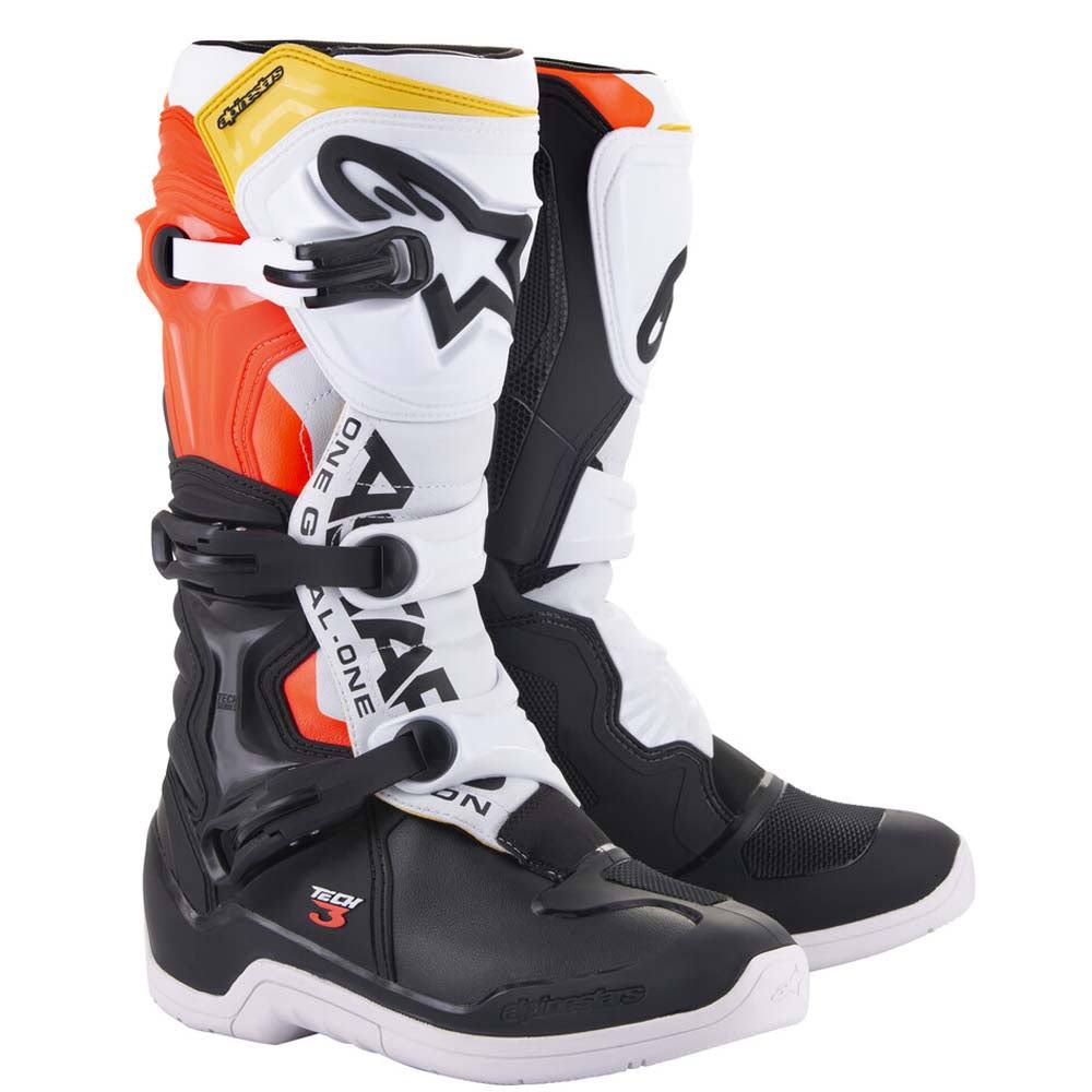 Tech 3 Boots Black/White/Red/Yellow 10