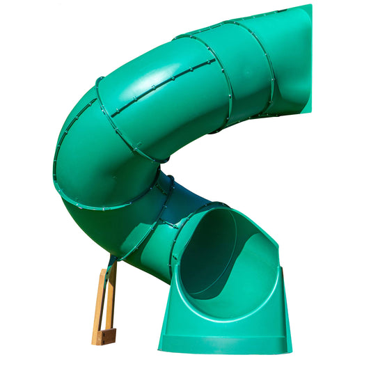 Tall Spiral Tube Slide - Left Exit Green - Mounts To 5 Ft. Deck Height