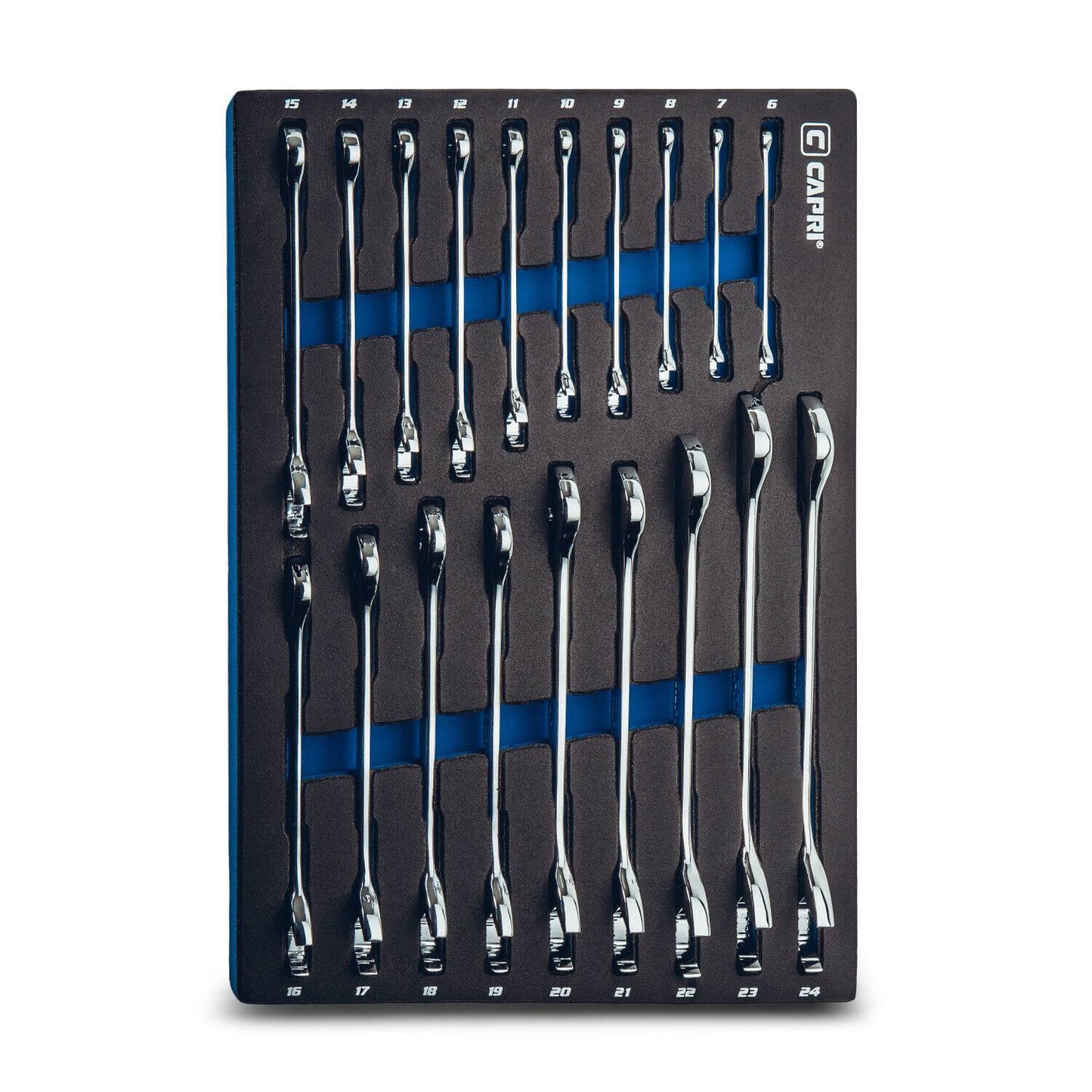 Tools Metric 30° And 60° Angle Open End Wrench Set (19-Piece)