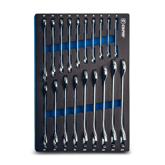 Tools Metric 30° And 60° Angle Open End Wrench Set (19-Piece)