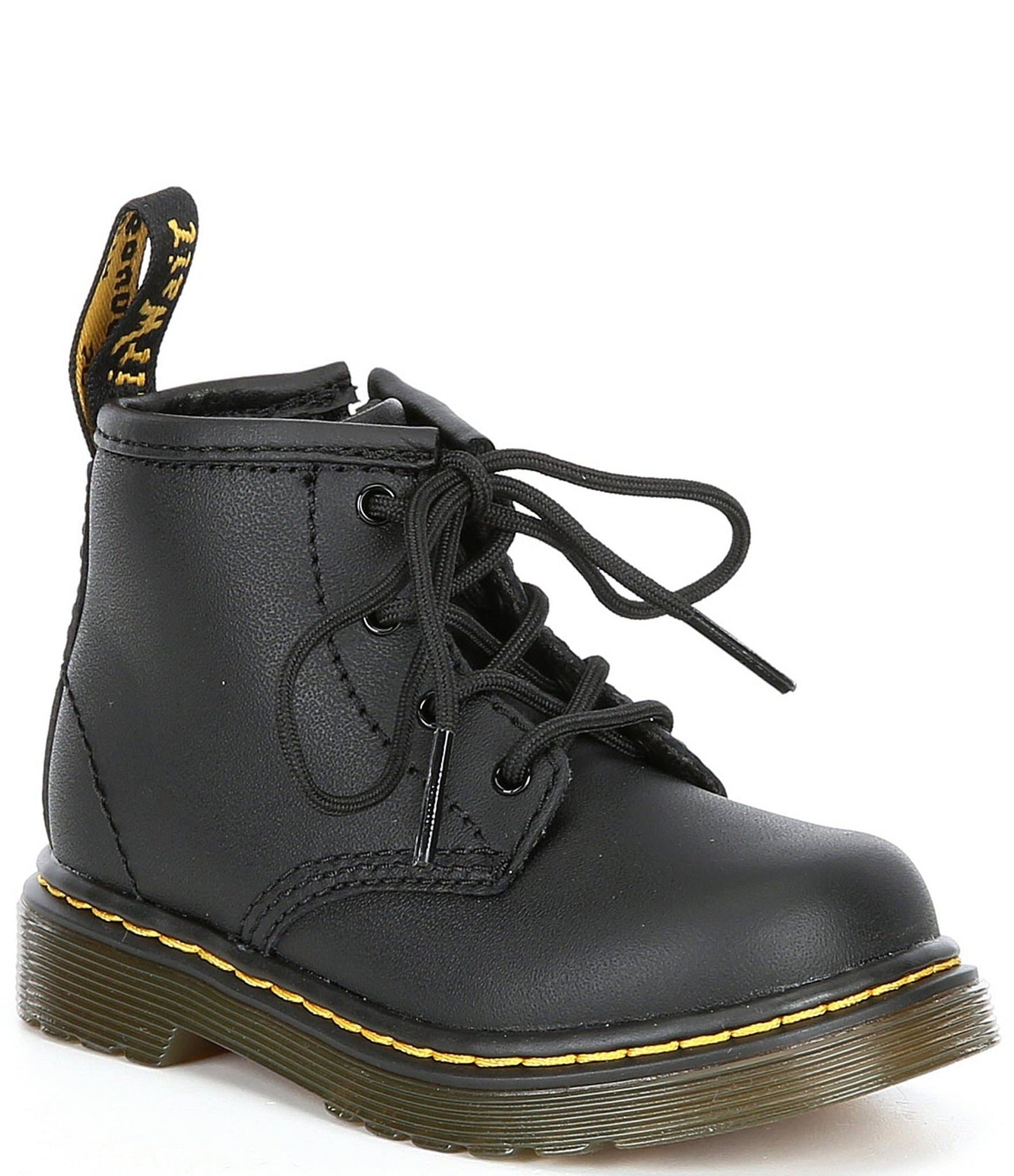 Toddler/Little Kid/Pre School Brooklee 8 Eye Lace Boot (Black Leather) - Size 7