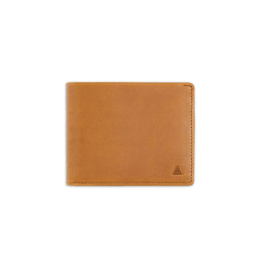 Tan Leather Slim Bifold Wallet With Rfid Block - The Ambassador