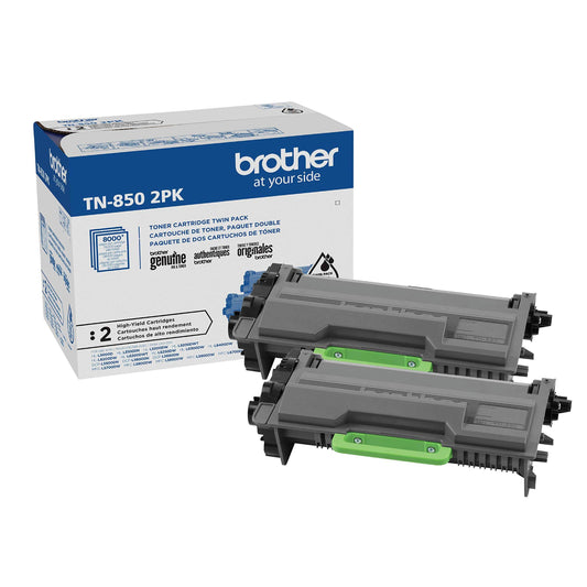 Tn8502pk Black Toner Cartridge, High Yield, 2/Pack