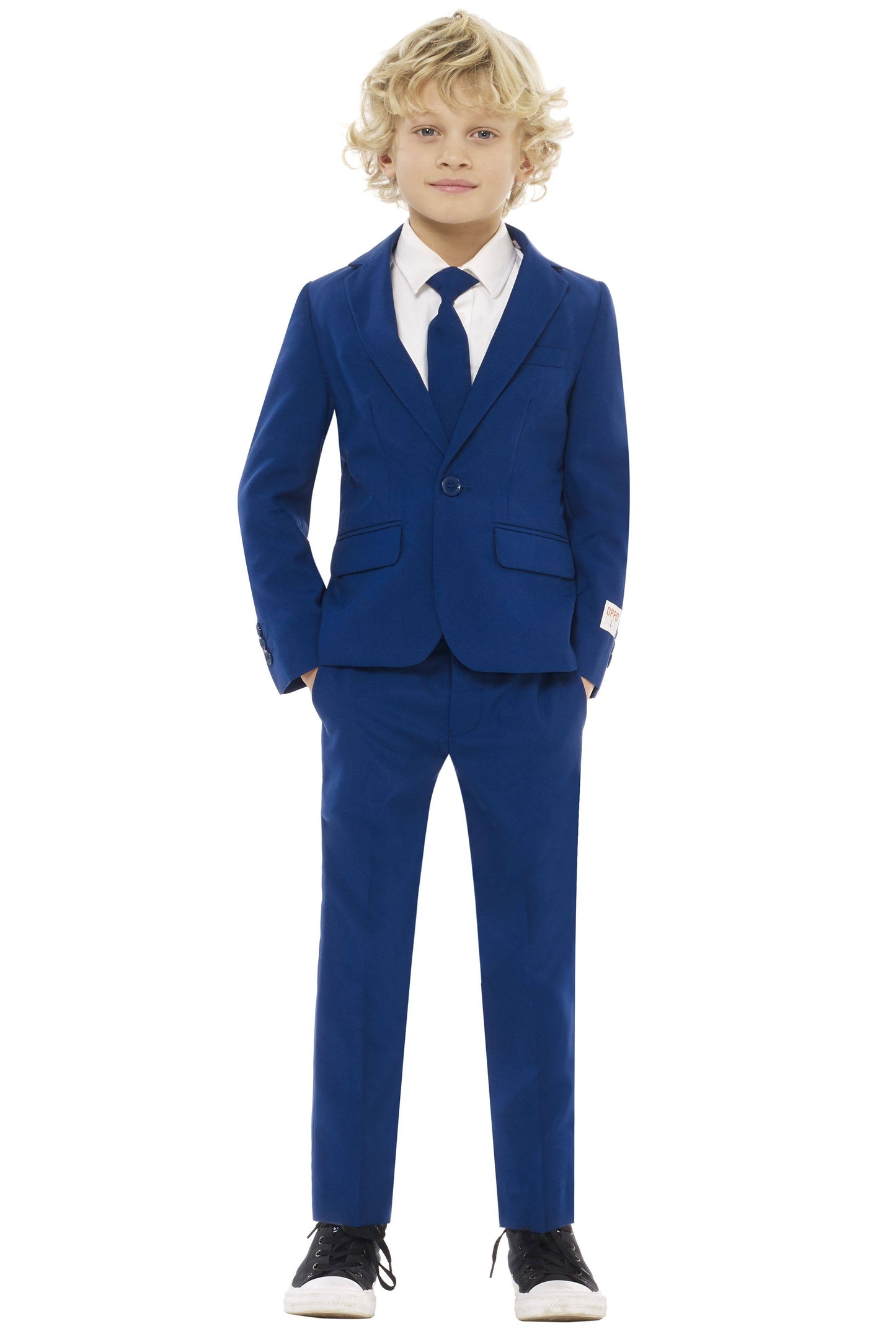 Teen Boys Navy Royale Solid Suit - Blue