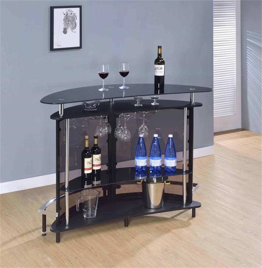 Teeken Bar With Wine Storage, Clear