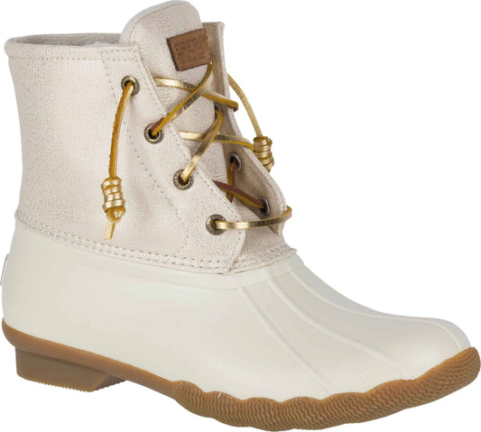 Top-Sider Women's Saltwater Sparkle Rain Boot, Oat/Gold / 8