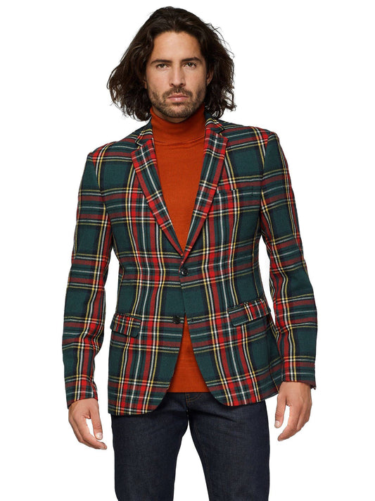 Tartan Pine Green Men's Blazer - Us 38