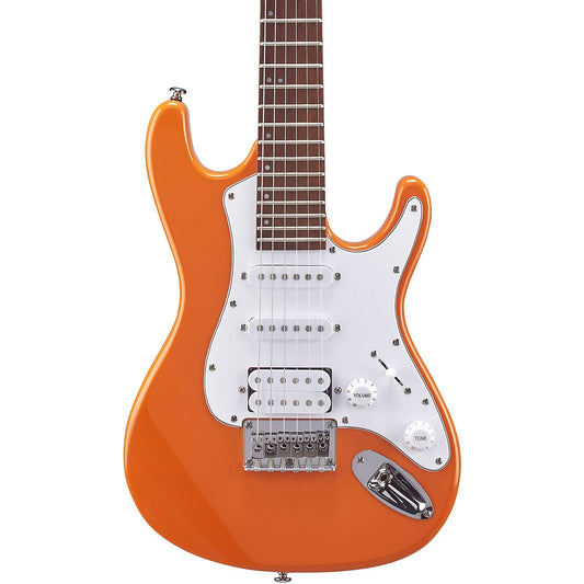 Td100 Short-Scale Electric Guitar Orange 3-Ply White Pickguard