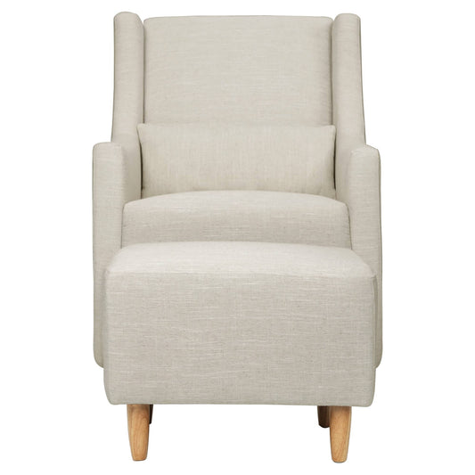 Toco Swivel Glider And Ottoman - Performance Cream Eco-Weave