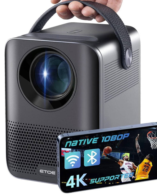 Tech 5g Wifi Bluetooth Portable Projector 9500l 1080p And 4k Supported Screen Home Theater