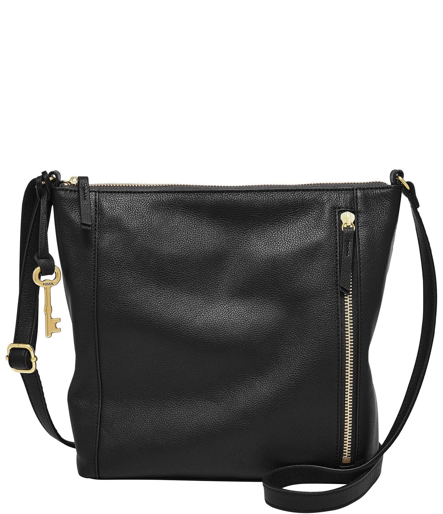 Tara Leather Crossbody Bag, Womens, Black