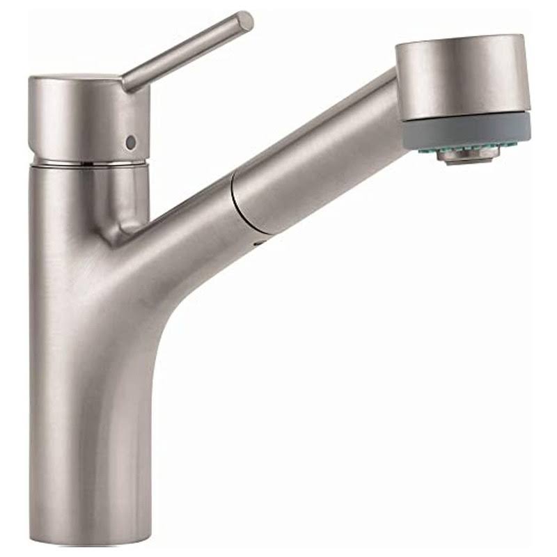 Talis S 1-Handle Pull-Out Sprayer Kitchen Faucet In Steel Optik