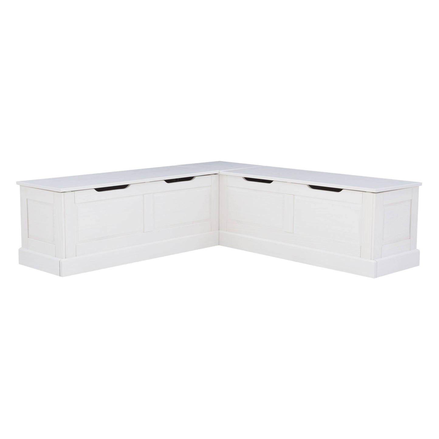 Tobin Backless Two Tone Breakfast Nook Natural And White