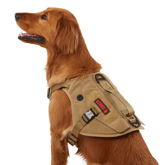 Tactical Vest Dog Harness In Tan, Size: Medium | Neoprene Petsmart