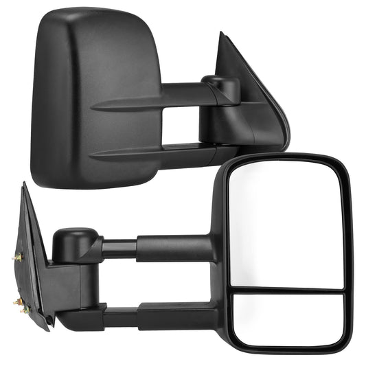 Towing Mirrors Compatible With Chevy Gmc 1999-2006 Silverado Sierra (2007 Classic Only) , 2000-2006 Chevy Tahoe Suburb