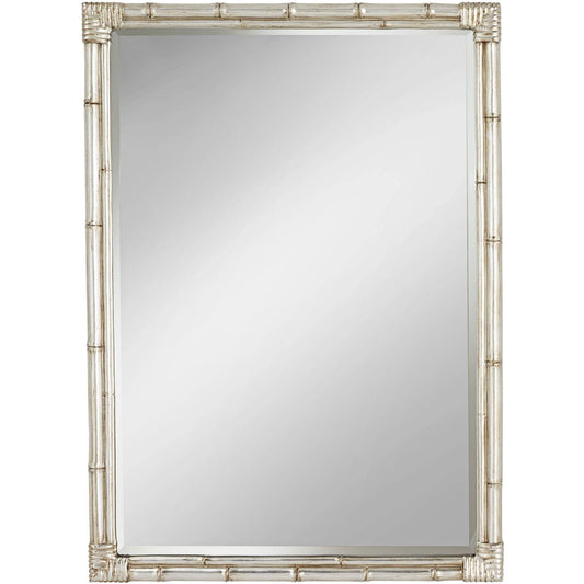 Takeo Silver Bamboo 31" X 43" Rectangle Wall Mirror