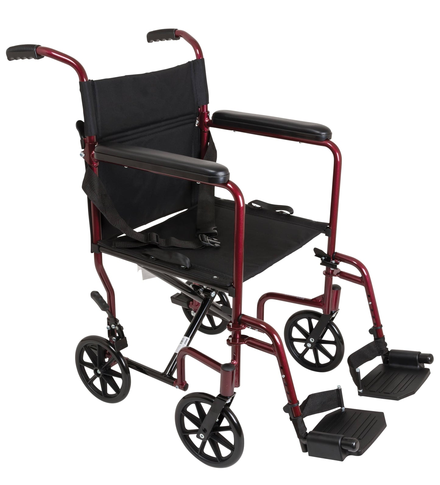 Tca1916bg 19 In. Aluminum Transport Chair Burgundy