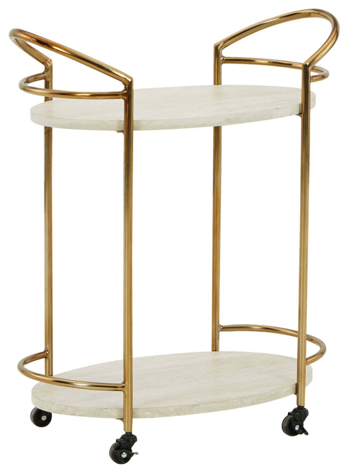 Tarica Bar Cart, Cream/Gold