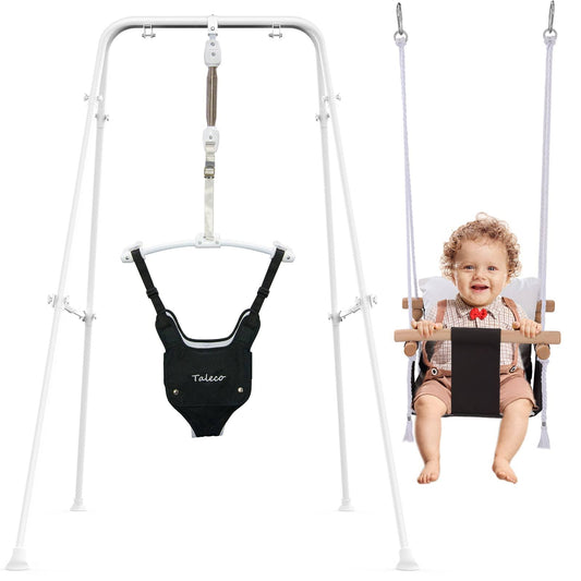 Taleco Gear 2 In 1 Baby Jumper & Swing Baby Jumper For Indoor And Outdoor Use Baby Swing With Foldable Stand Stable Toddler Swing Set