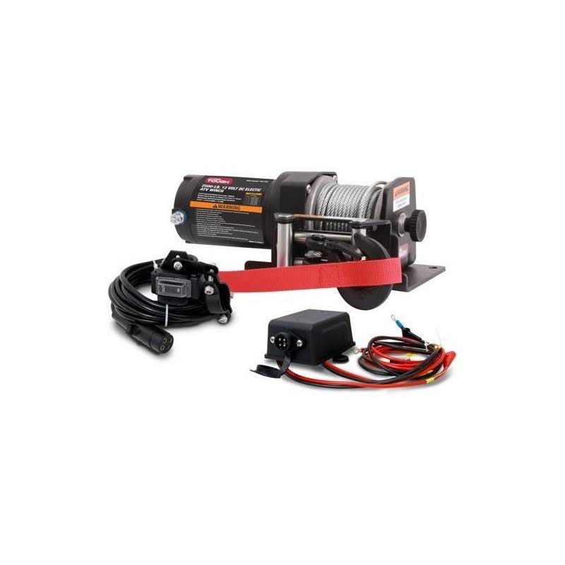 Tough 2500 Lb 12v Dc Electric Atv Winch With 50ft. Steel Rope And Mounting