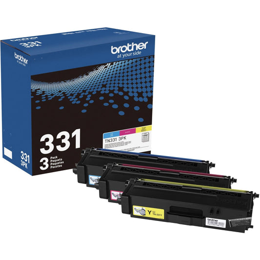 Tn3313pk Cyan/Magenta/Yellow Toner Cartridges, Standard Yield, 3/Pack