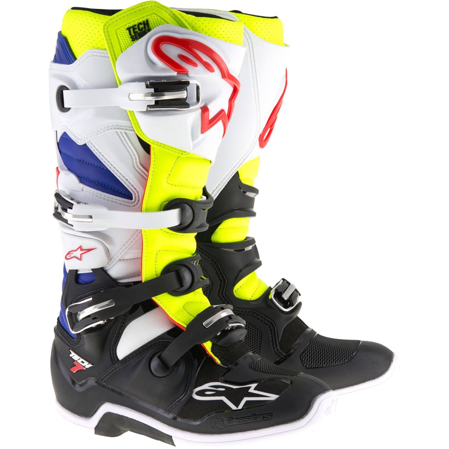 Tech 7 Boots (16, White/Yellow/Blue)