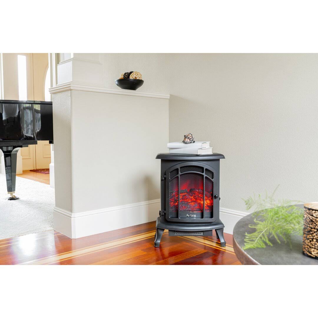 Tahoe 18" Matte Black Led Portable Freestanding Electric Fireplace Stove