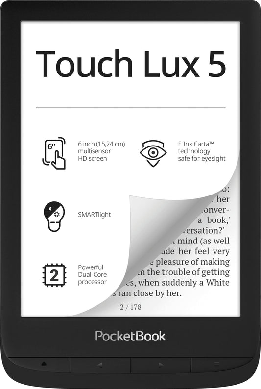 Touch Lux 5 Inkblack, E-Book Reader