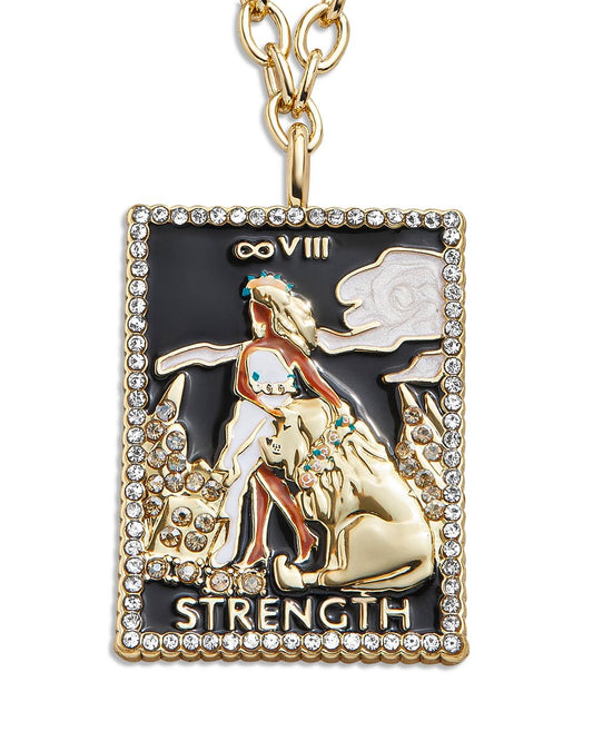 Tarot Card Pendant Necklace In Strength