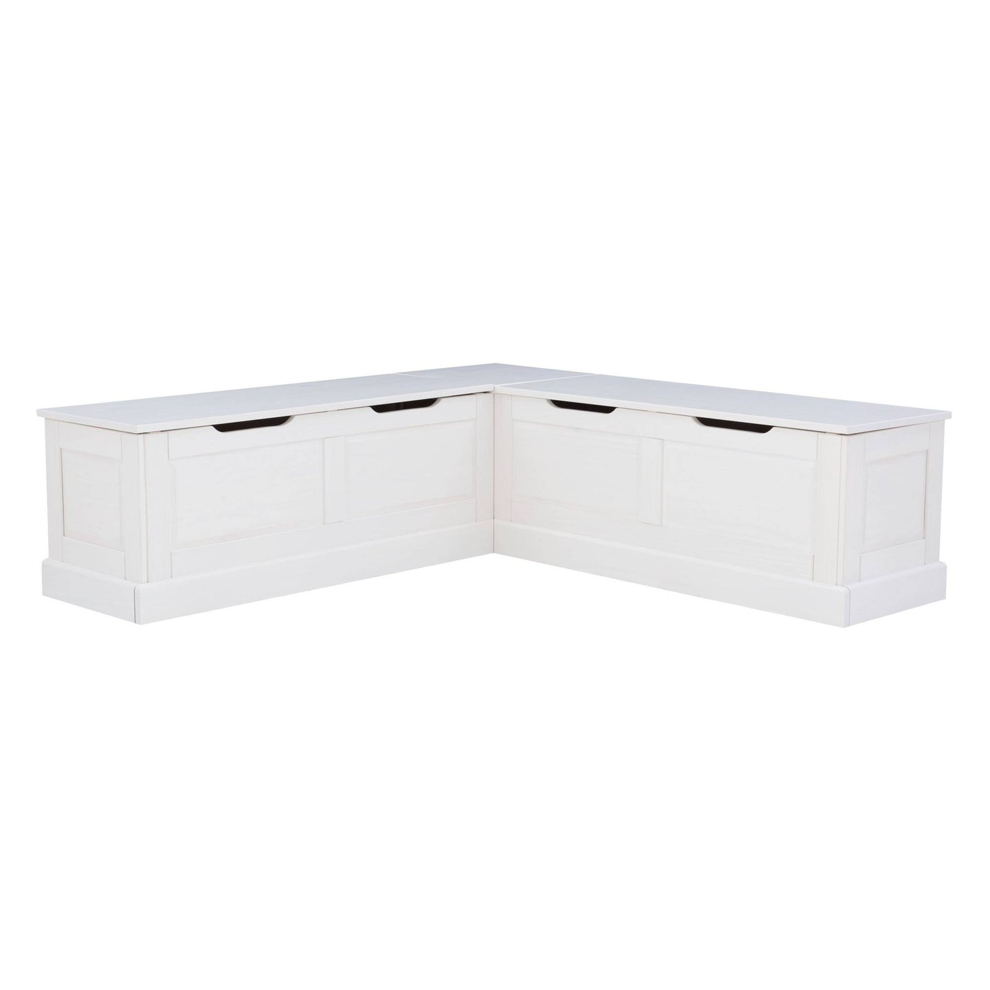 Tobin Backless Corner Breakfast Nook, White