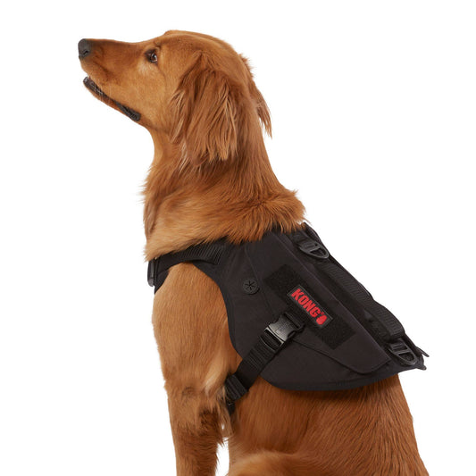 Tactical Vest Dog Harness In Black, Size: Medium | Neoprene Petsmart