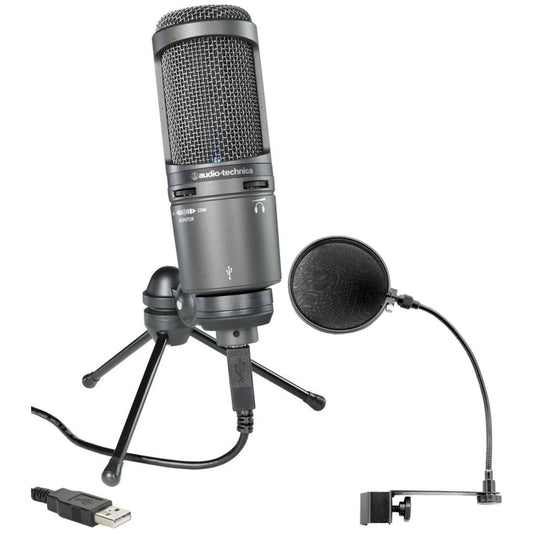 Technica At2020usb+ Cardioid Condenser Microphone W/Pop Filter