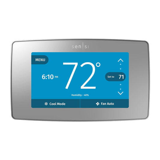 Touch Smart Thermostat By With Touchscreen Color Silver