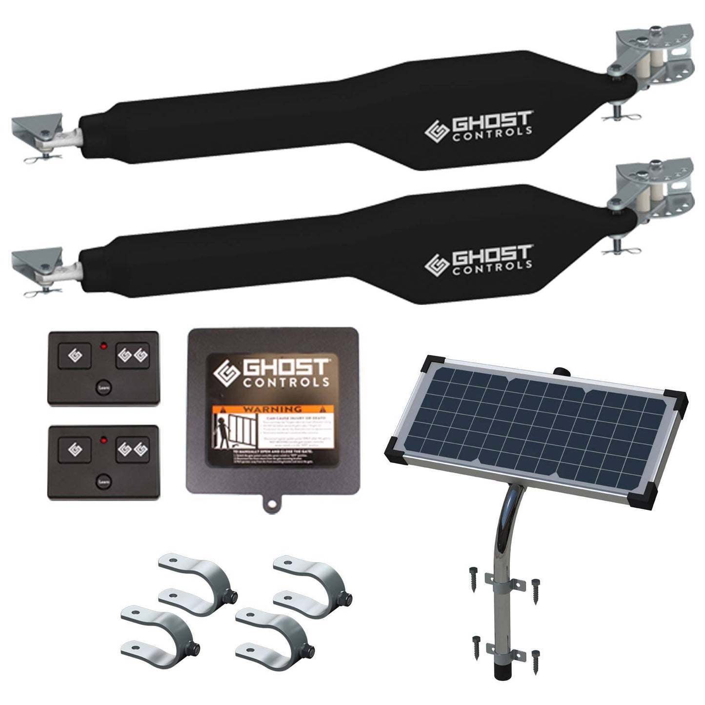 Tds2xp Heavy-Duty Solar Dual Automatic Gate Opener Kit For Swing Gates Up To 20 Feet