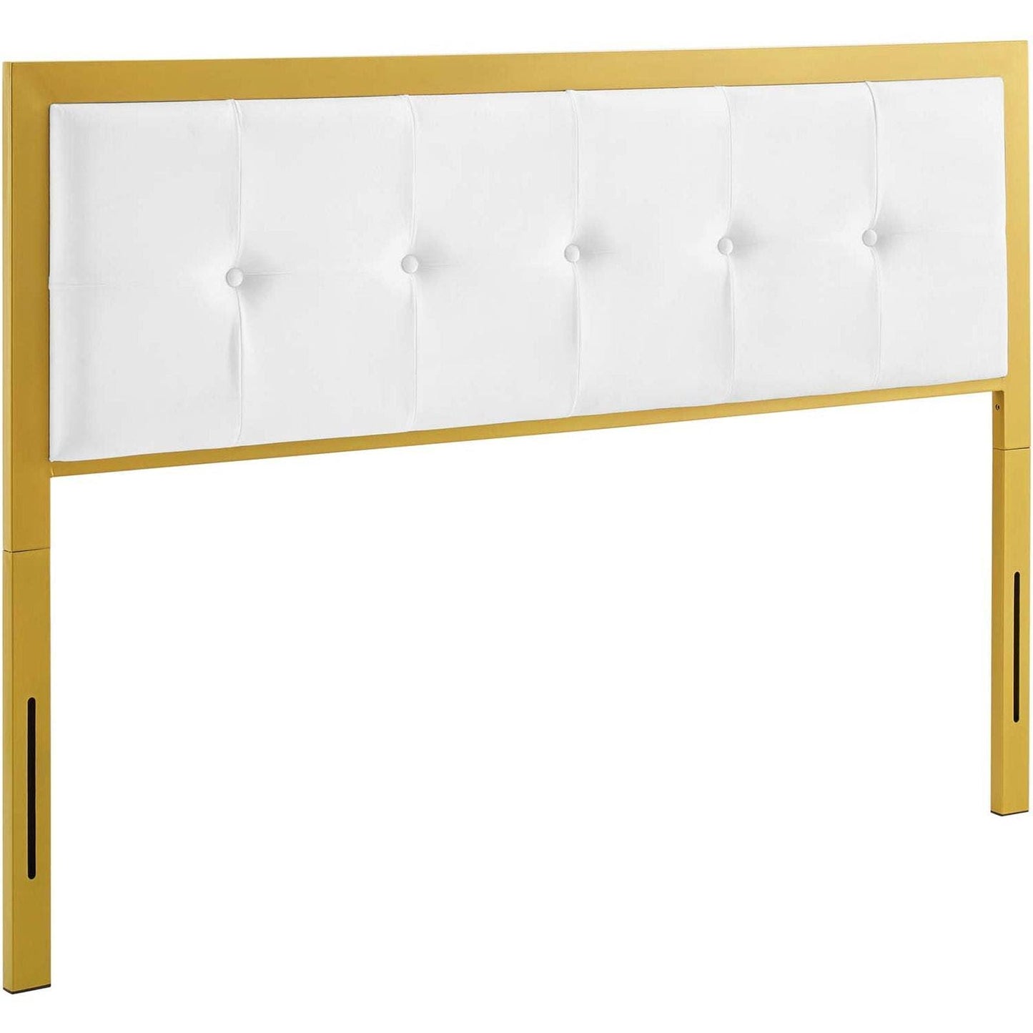 Teagan Tufted Performance Velvet Headboard, Twin - Gold White