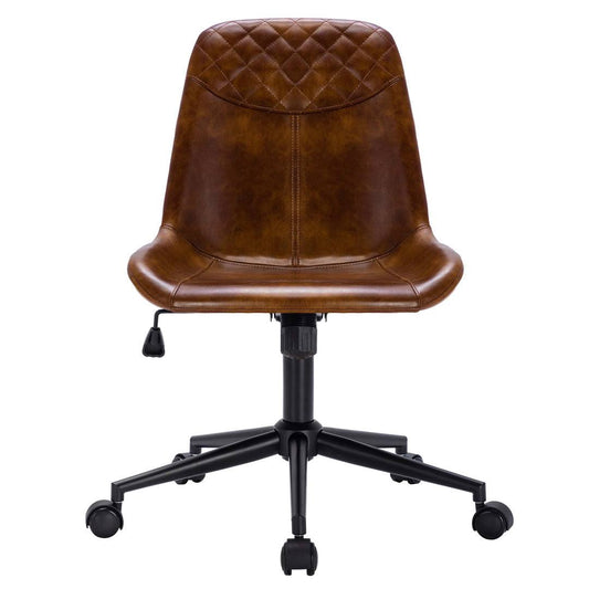 Task Chair 17 Stories Frame Color: Black, Upholstery Color: Camel