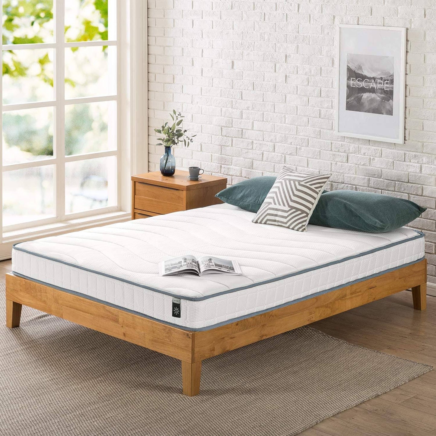 Top Memory Foam Spring Hybrid Mattress | 8" / Full