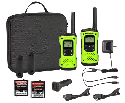 Talkabout T605 Rechargeable Waterproof 2-Way Radio With Carry Case And Charger In Green (12-Pack)